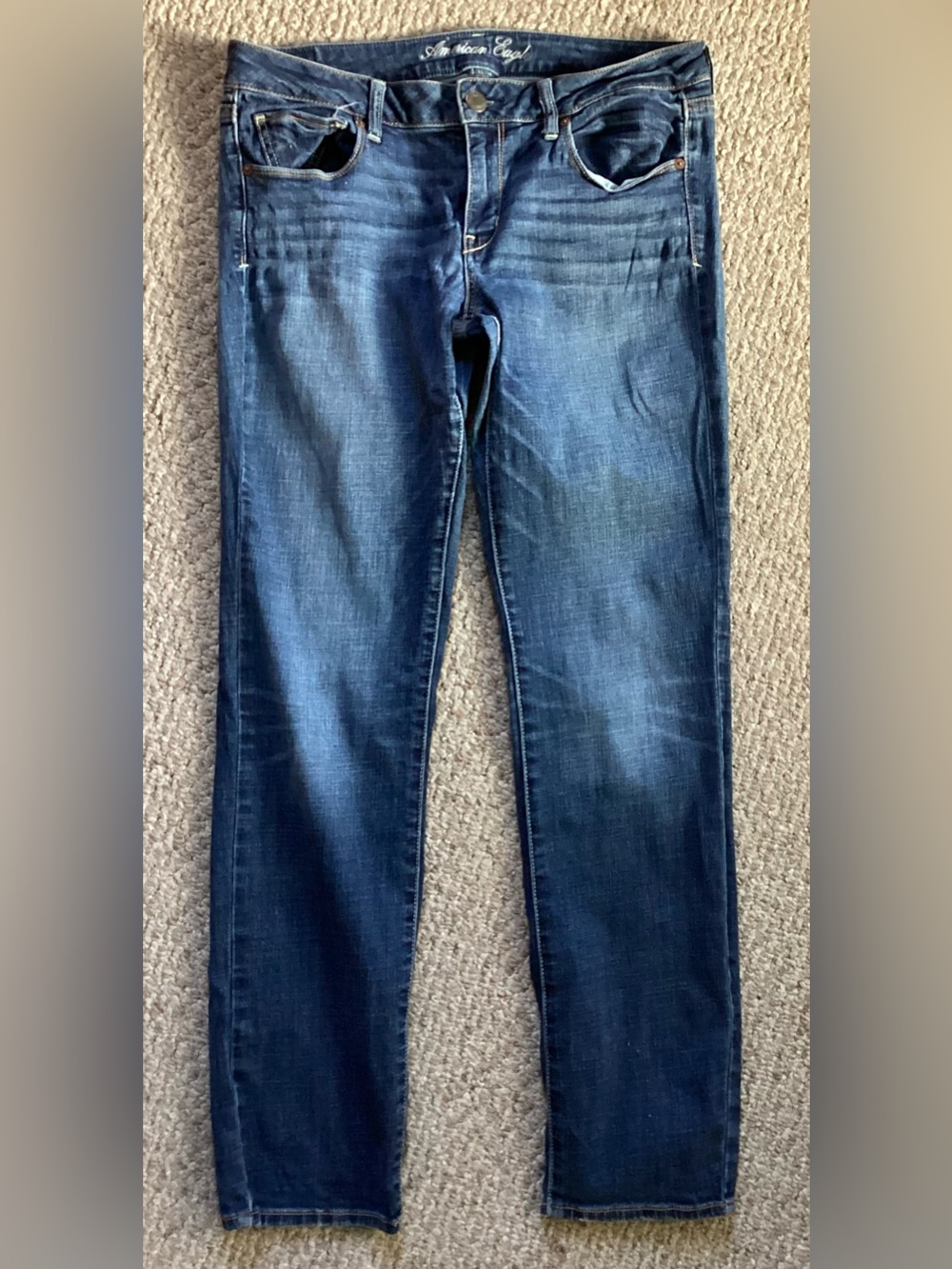 American Eagle Outfitters Skinny Jeans in Dark Blue Wash